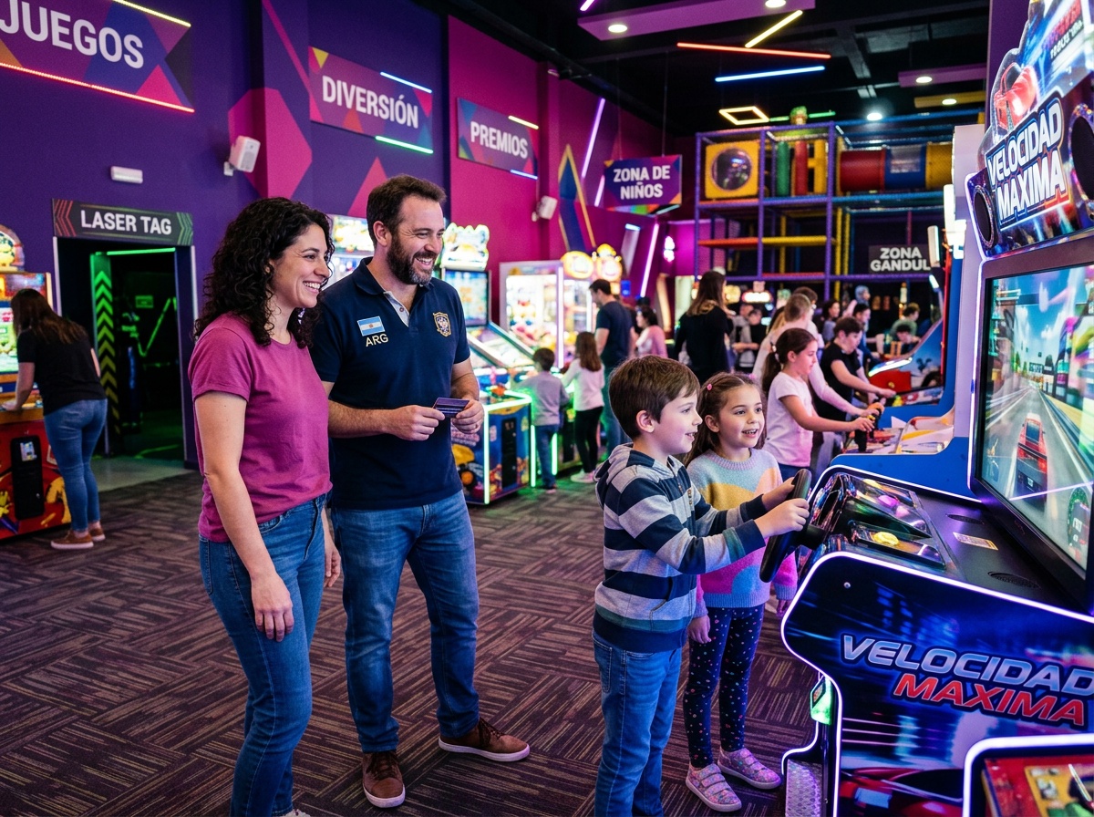 Familia disfrutando en Aventura Kids